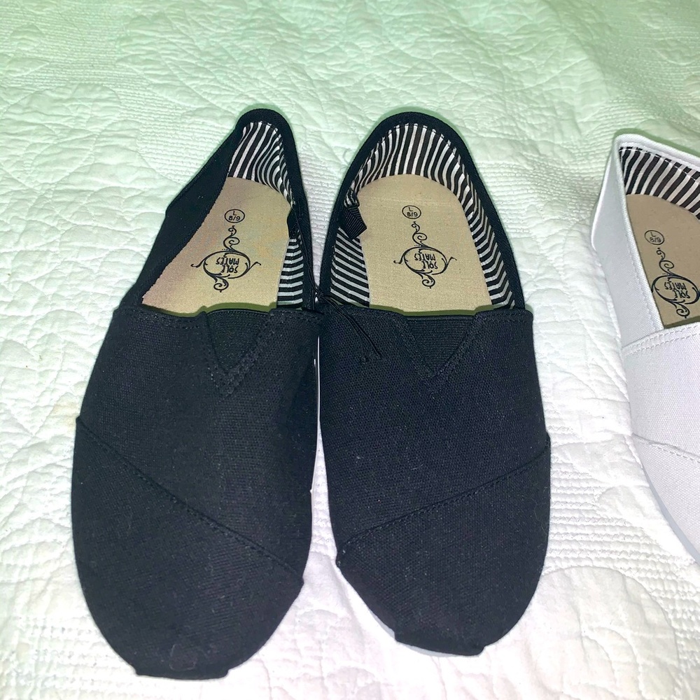 Black slip-on shoes